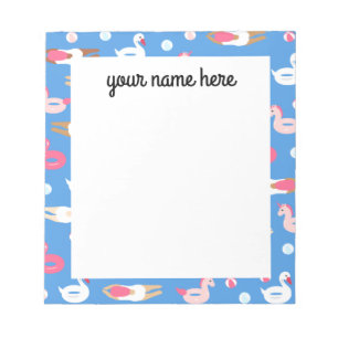 Swimmer Personalizado e Bloco de Notas de Piscina