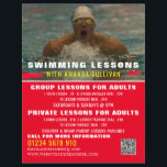 Swimmer, Swimming Lesson Advertising Flyer<br><div class="desc">Swimmer,  Swimming Lesson Advertising Flyers By The Business Card Store.</div>