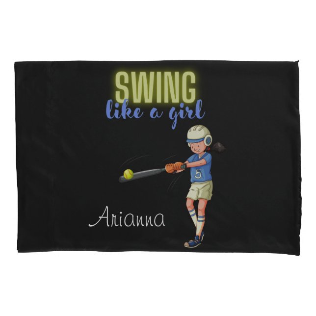 Swing Como Uma Garota Softball (Frente)