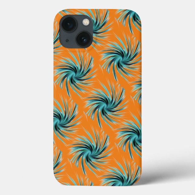 Swirl Pattern - Teal Green Blue Orange Yellow (Verso)