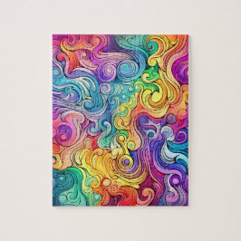 Swirly Rainbow Jigsee Quebra-cabeça