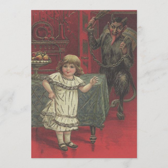 Switch de sala de jantar Red Krampus Girl (Frente)