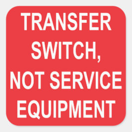 Switch de transferência, não etiqueta de equipamen