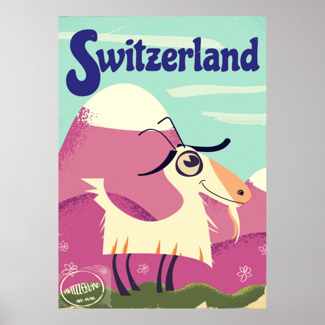 Switzerland Vintage style travel poster (Frente)