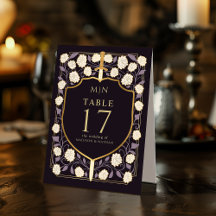 Sword & Shield Medieval Fantasy Casamento Monogram