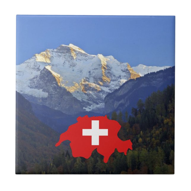 Swtzerland Jungfrau e bandeira (Frente)