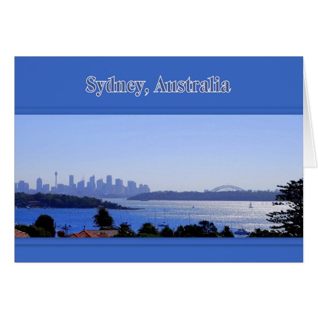 Sydney, Austrália, cartão de porto (Frente Horizontal)
