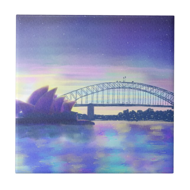 Sydney Harbor aqucolor Purple Sunset (Frente)