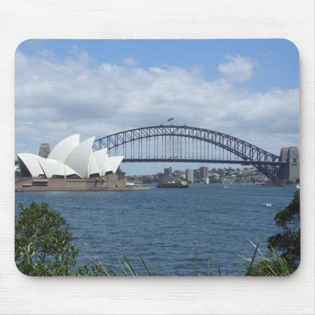 Sydney Harbor Skyline Mousepad (Frente)