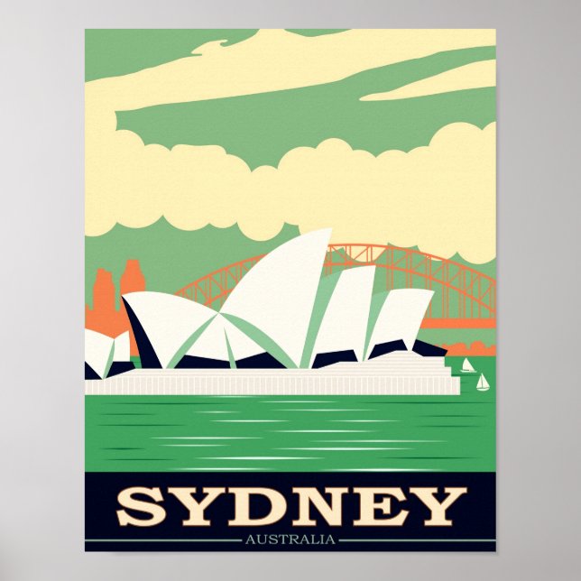 Sydney Opera House Vintage Poster (Frente)