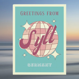 Sylt Alemanha Nordsee viagem retro vintage Cartão