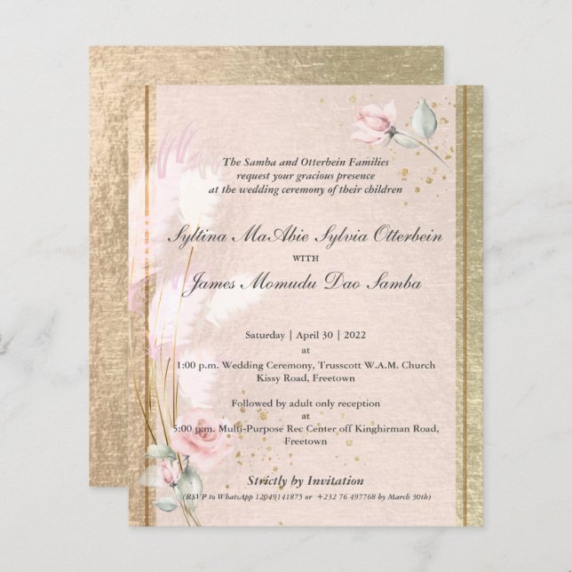 Syltina Personalizada 5c Luxury Pink Grass (Frente/Verso)