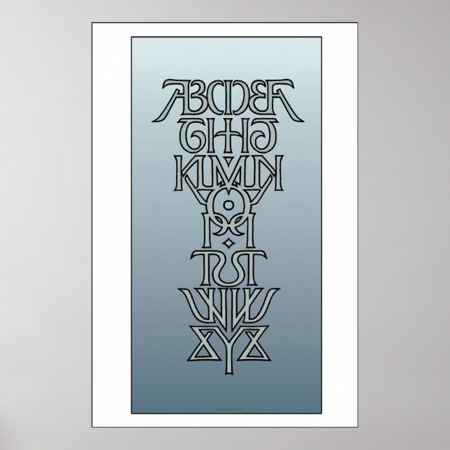 Symmetrical Alphabet Ambigram Poster (Frente)