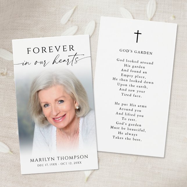 Sympathy Photo God's Garden Prayer Card (Criador carregado)