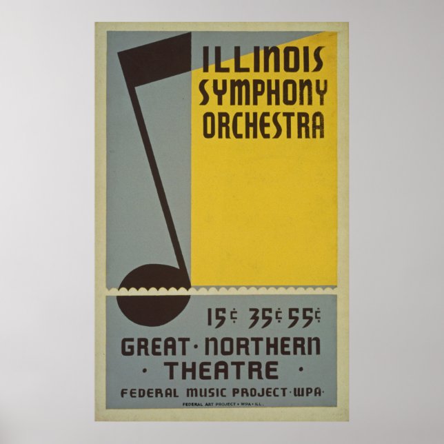 Symphony Orchestra Vintage Poster (Frente)