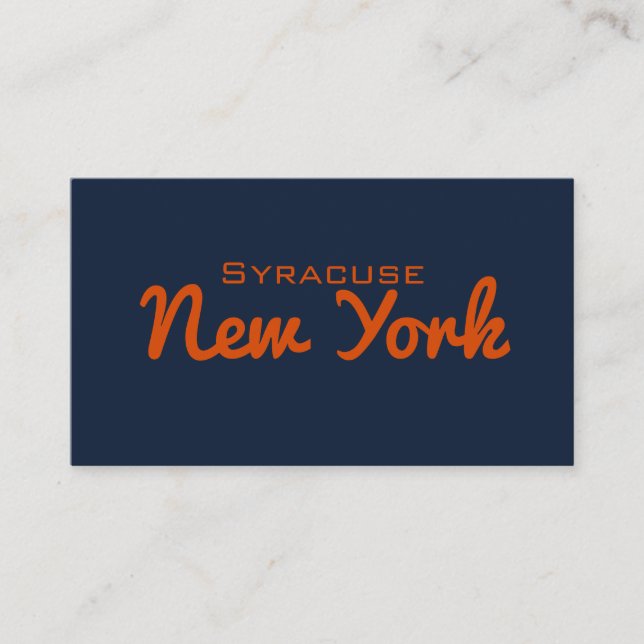 Syracuse, Cartão de visita de Nova York (Frente)