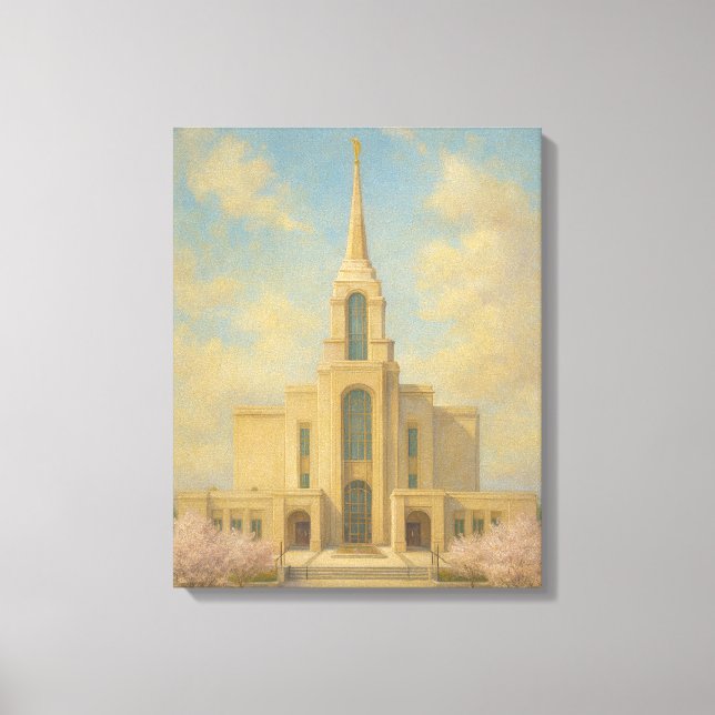 Syracuse Utah Temple Painting™ LDS Wall Art Canvas (Frente)