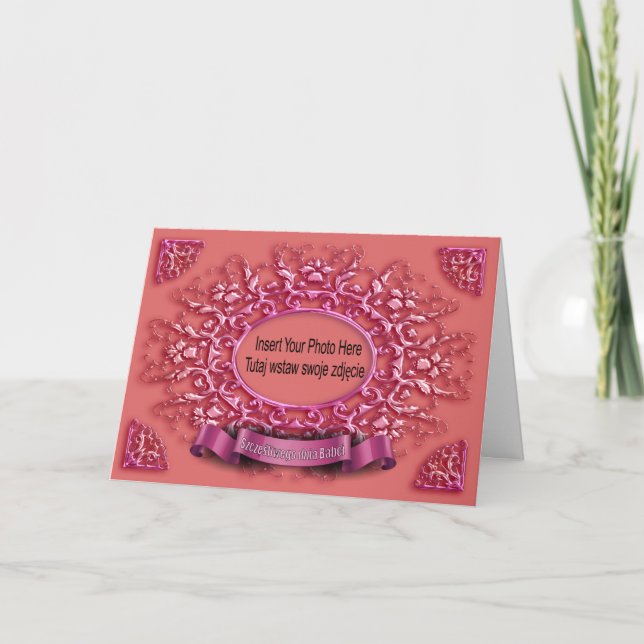 Szczęśliwego Dnia Babci - cartão de Karta (Frente)