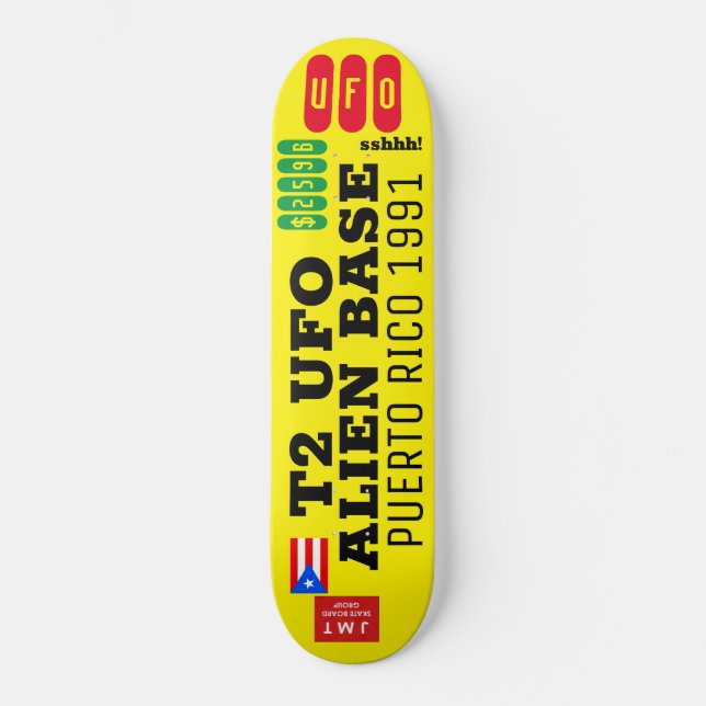 T2 BASE DE OVNI PR Skateboard (Frente)