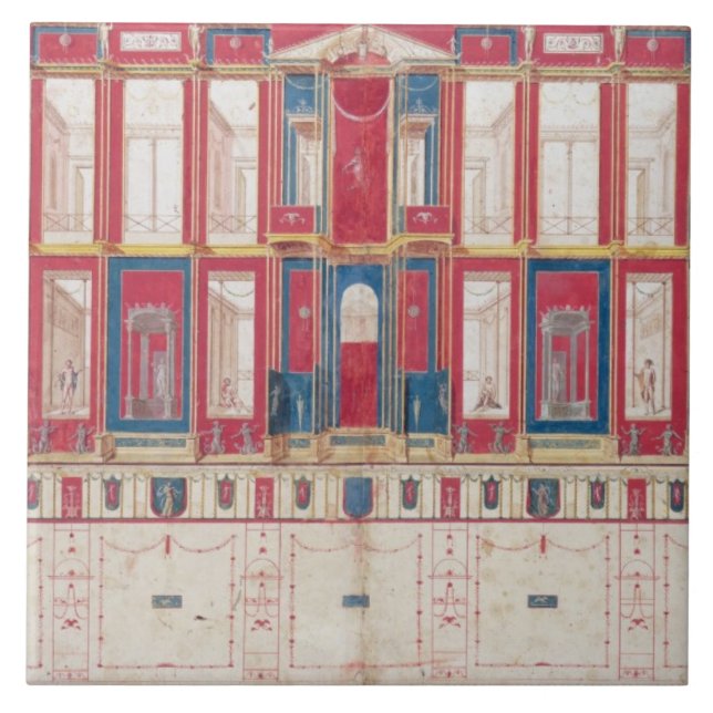 T31456 estudo de um fresco romano, 1775 (w/c, (Frente)