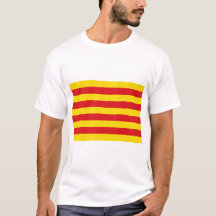 T Camisa com bandeira da Catalunha