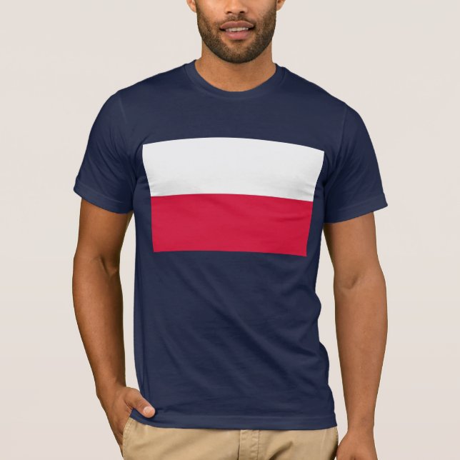 T Camisa com bandeira de Polônia (Frente)
