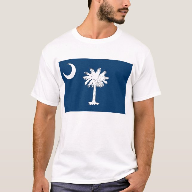 T Camisa com Bandeira do Estado da Carolina do Sul (Frente)