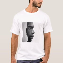 T Camisa com Homens de Dois Lados