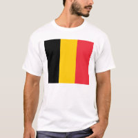 T Camisa com pavilhão da Bélgica