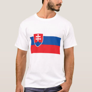 T Camisa com pavilhão da Eslováquia