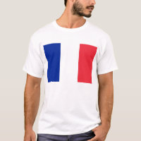 T Camisa com pavilhão da França