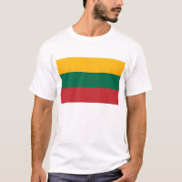 T Camisa com pavilhão da Lituânia