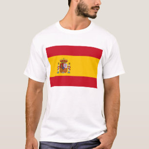 T Camisa com pavilhão de Espanha