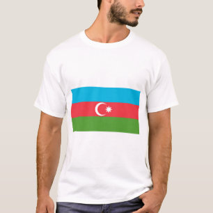 T Camisa com pavilhão do Azerbaijão