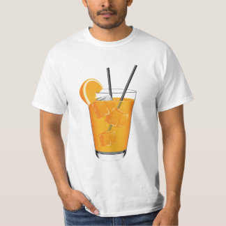 T- Camisa De Sumo De Laranja De Bebida Maciça