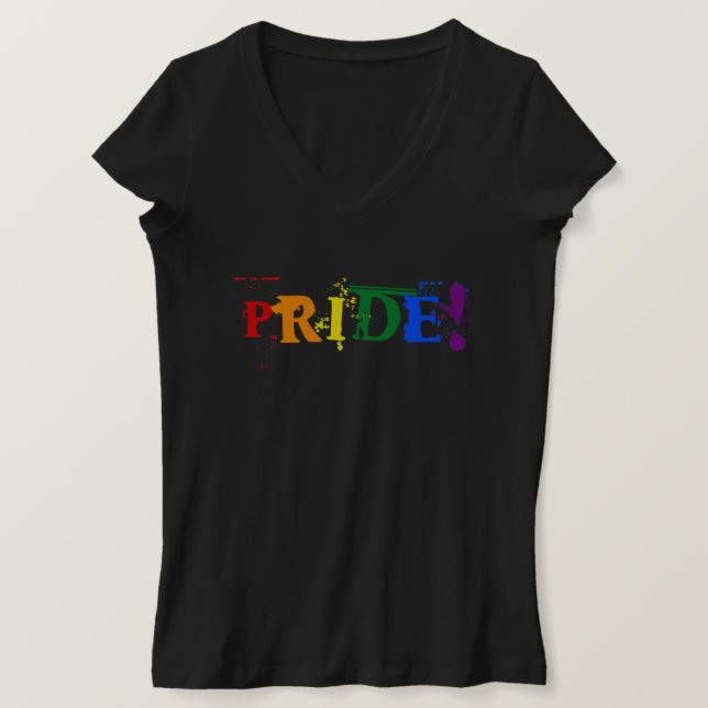 T- Camisa do orgulho arco-íris LGBT (Frente do Design)