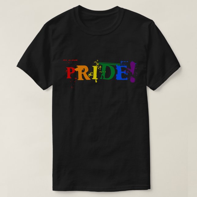 T- Camisa do orgulho arco-íris LGBT (Frente do Design)
