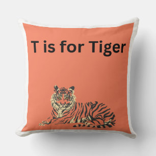 T é para Almofada de Tigre