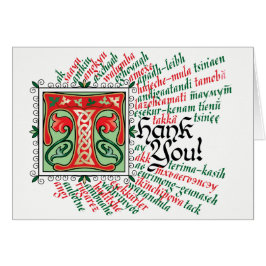 T é para Cartões de agradecimentos