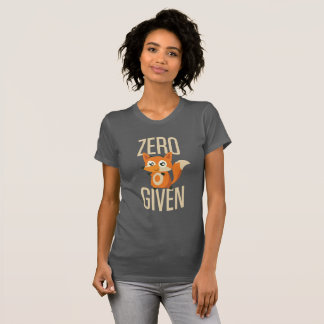 T engraçado dado Fox zero na camisa escura