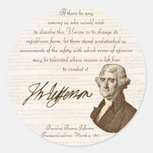 T. Jefferson: Opinião & razão - etiqueta
