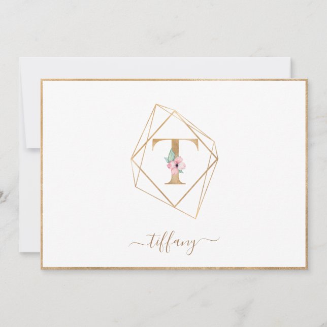 T Monograma - Anúncio de Nascimento (Frente)