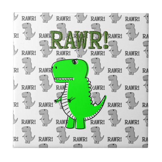 T-Rex Bonito e Irritado com Padrão Preto e Branco (Frente)