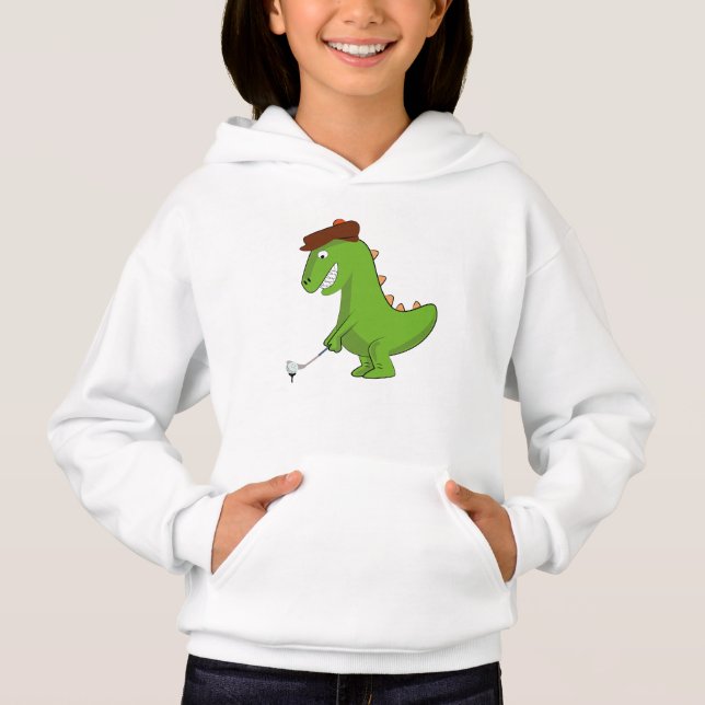 T-Rex dinossauro engraçado jogando golfe (Frente)