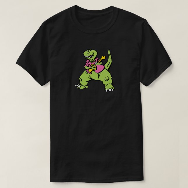 T-Rex Rocks! Camiseta (Frente do Design)
