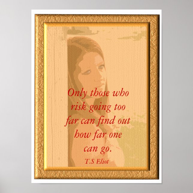 T.S Eliot - cotação Poster (Frente)