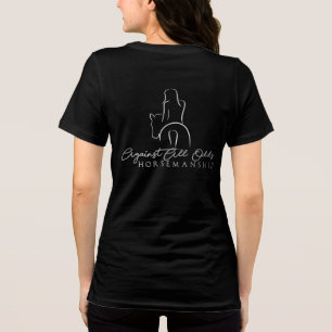 T-shirt AAOH com letra de prata