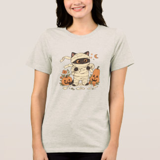 T-shirt Black Cat Skull Halloween