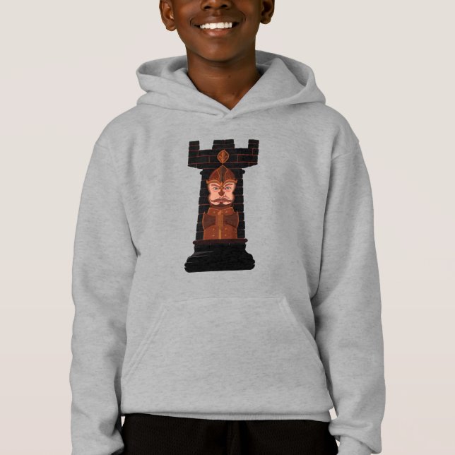 T-Shirt Black Chess Rook (Frente)