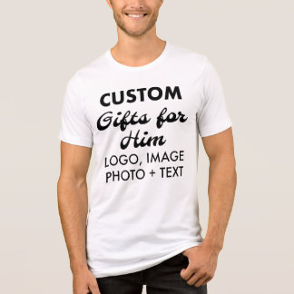 T-Shirt branco de três blendas personalizadas